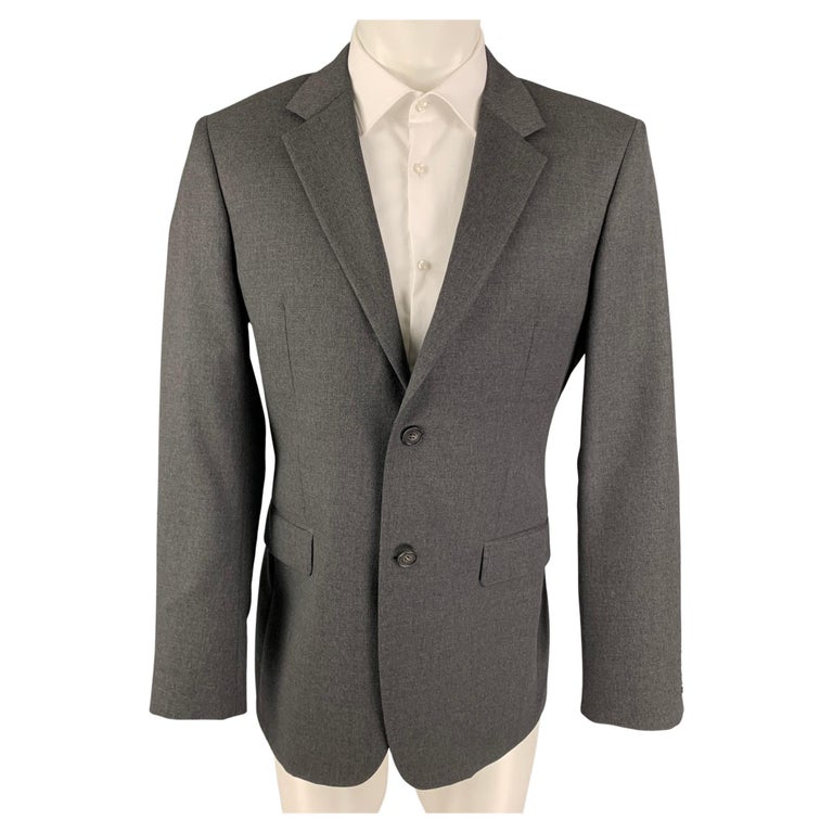 CALVIN KLEIN COLLECTION Size 40 Dark Gray Wool Sport Coat For at 1stDibs
