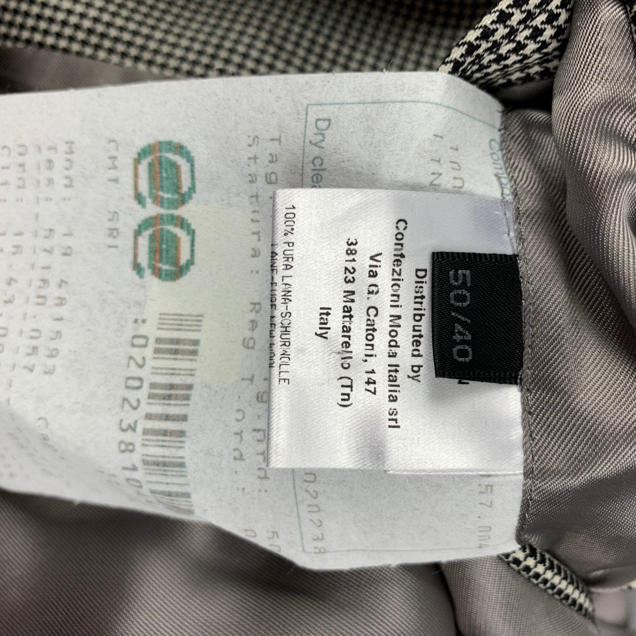 Calvin Klein Collection Taille 40 Manteau de sport en laine gris noir blanc en vente 1