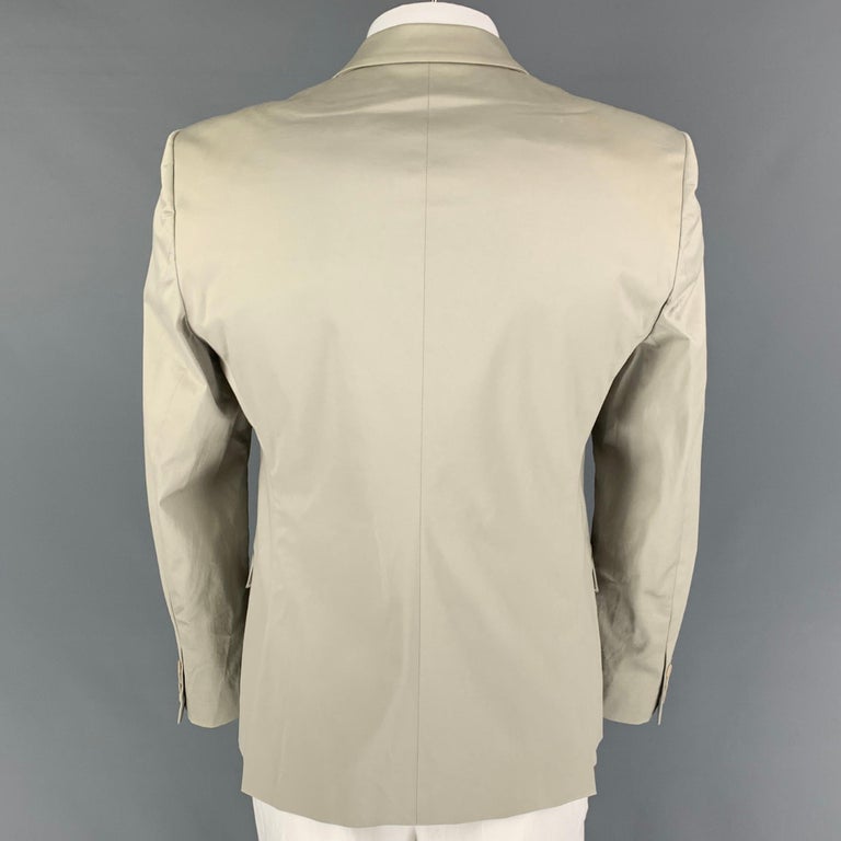Men's CALVIN KLEIN COLLECTION Size 40 Khaki Cotton Sport Coat For Sale