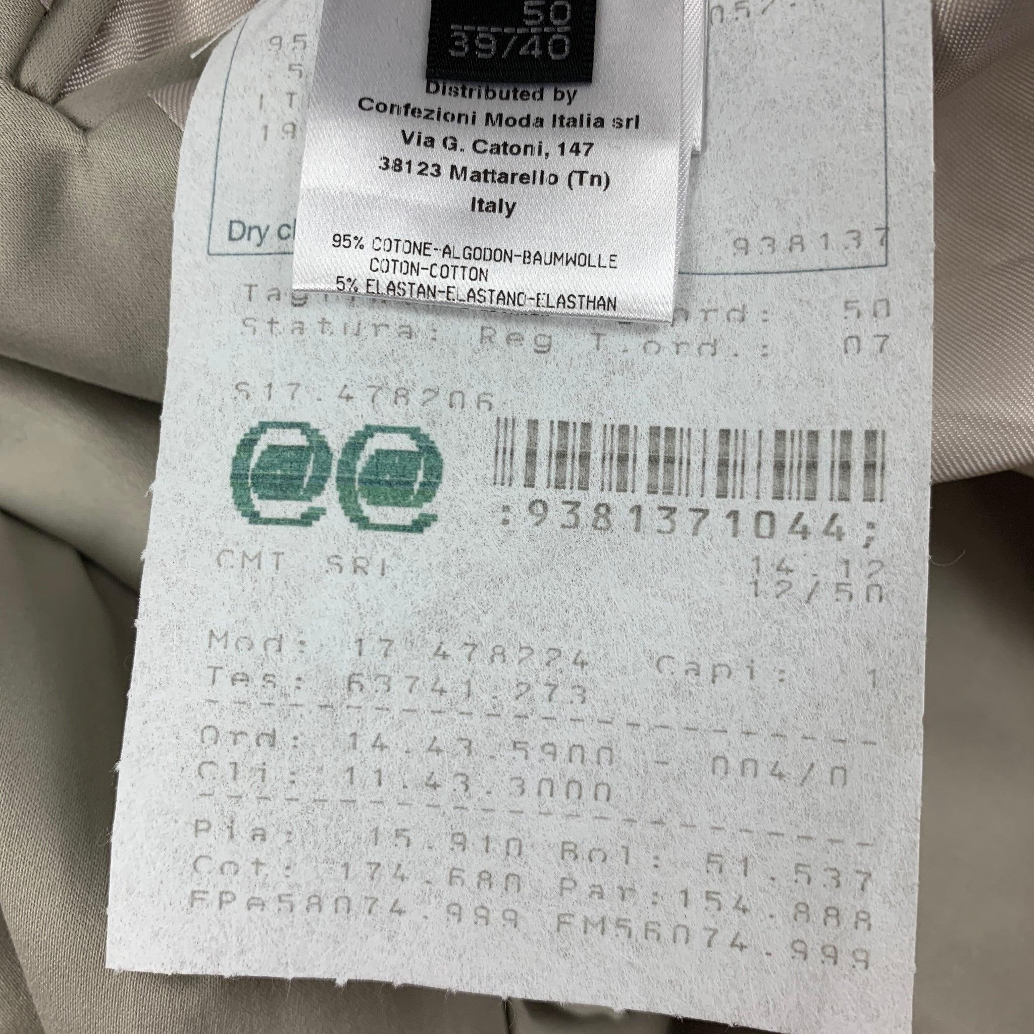 CALVIN KLEIN COLLECTION Talla 40 Chaquetón de algodón caqui en venta 1