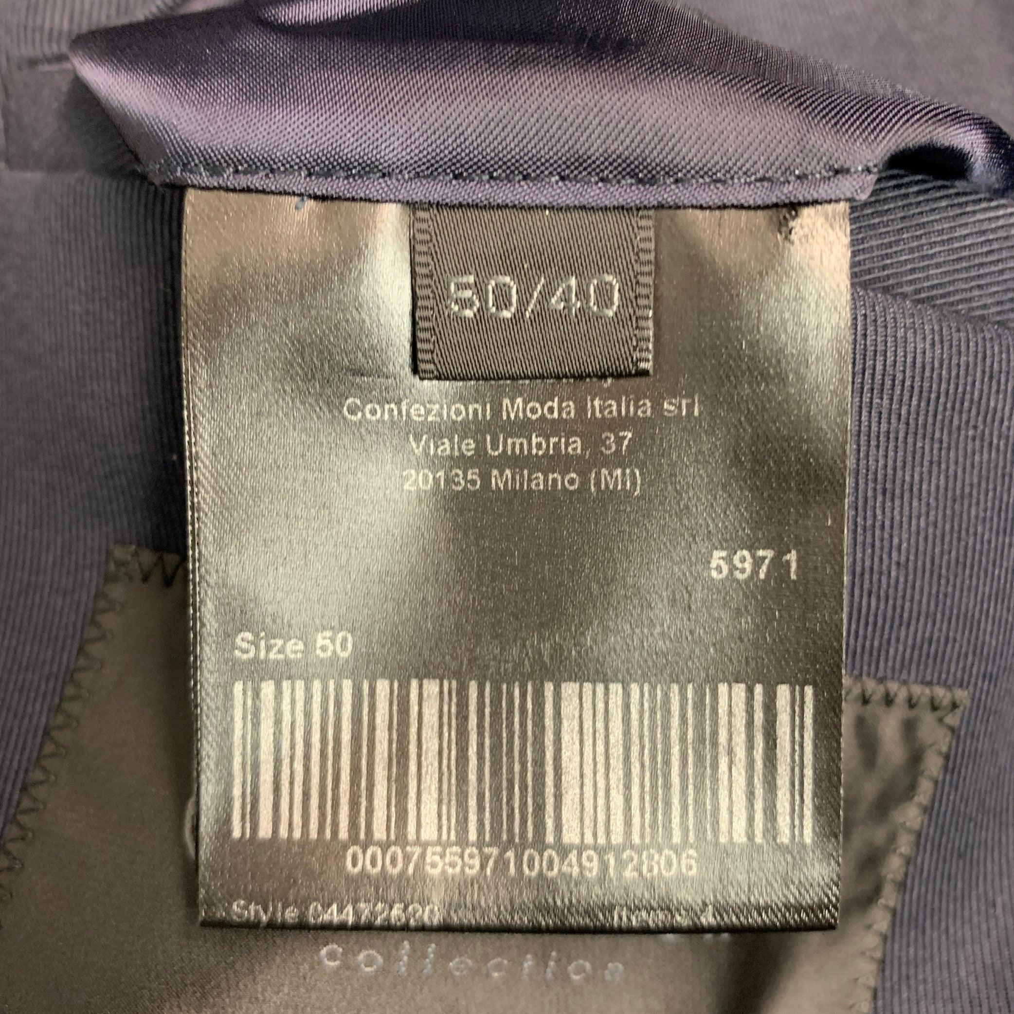 CALVIN KLEIN COLLECTION Size 40 Navy Cotton Blend Coat For Sale 2
