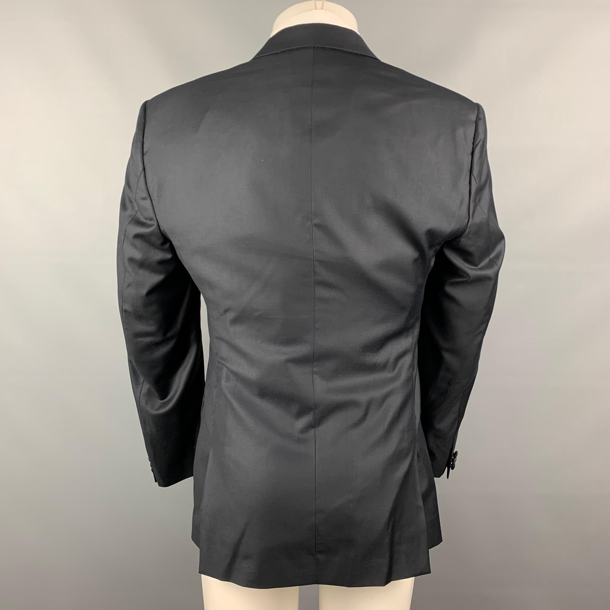 Men's CALVIN KLEIN COLLECTION Size 40 Navy Wool Tuxedo Sport Coat