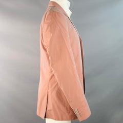 CALVIN KLEIN COLLECTION Size 41 Mauve Iridescent Cotton Sport Coat