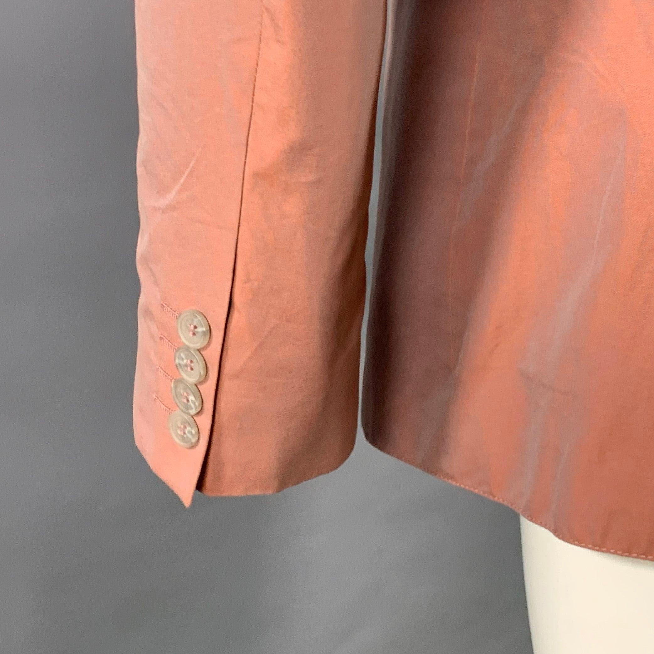 CALVIN KLEIN COLLECTION Manteau de sport en coton irisé mauve Taille 41 Pour hommes en vente