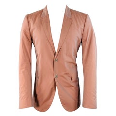 CALVIN KLEIN COLLECTION Size 41 Mauve Iridescent Cotton Sport Coat