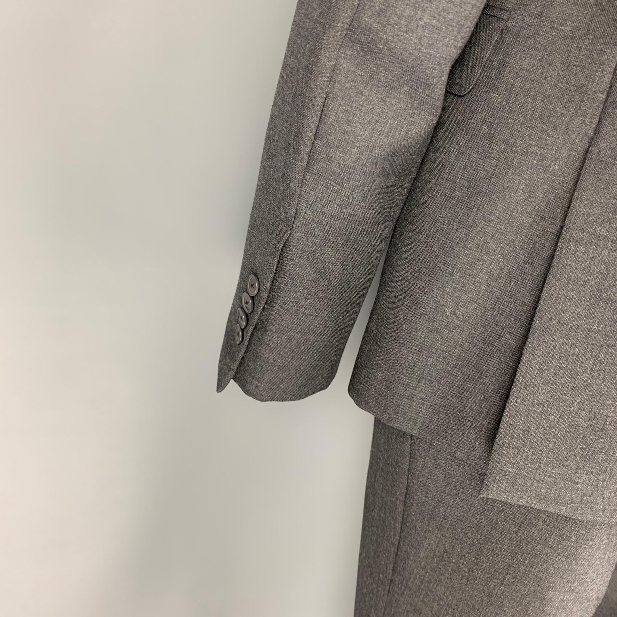 Men's CALVIN KLEIN COLLECTION Size 42 Charcoal Wool Notch Lapel Suit