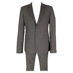 CALVIN KLEIN COLLECTION Size 42 Charcoal Wool Notch Lapel Suit