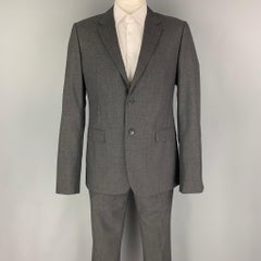 CALVIN KLEIN COLLECTION Size 42 Charcoal Wool Notch Lapel Suit