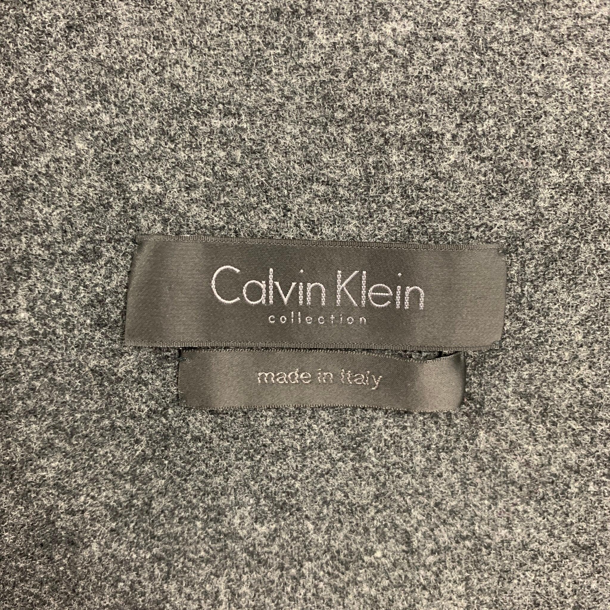 CALVIN KLEIN COLLECTION - Manteau de sport en laine gris anthracite, taille 42 en vente 3