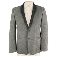 CALVIN KLEIN COLLECTION Size 42 Grey Charcoal Wool Sport Coat
