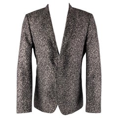 Calvin Klein 'COLLECTION' Taglia 42 Cappotto sportivo in poliestere astratto grigio oliva