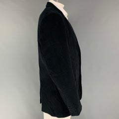 CALVIN KLEIN COLLECTION Größe 44 Schwarzer Sportmantel aus Kord-Baumwoll