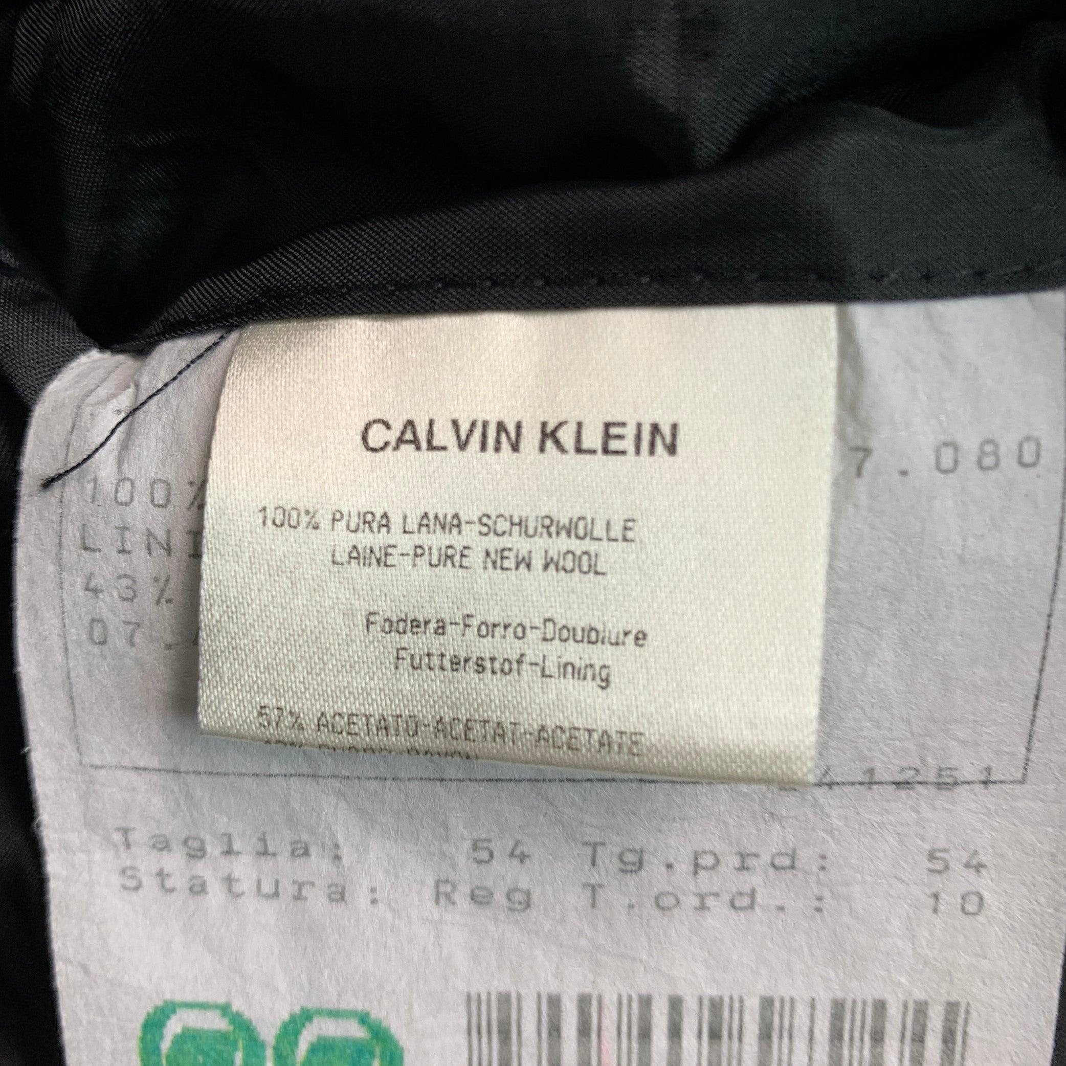 CALVIN KLEIN COLLECTION Size 44 Black Wool Notch Lapel Sport Coat For Sale 5