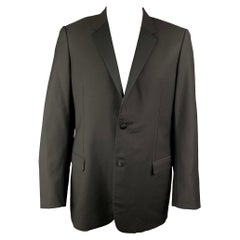 Calvin Klein Collection Taglia 44 Cappotto sportivo smoking in lana nera
