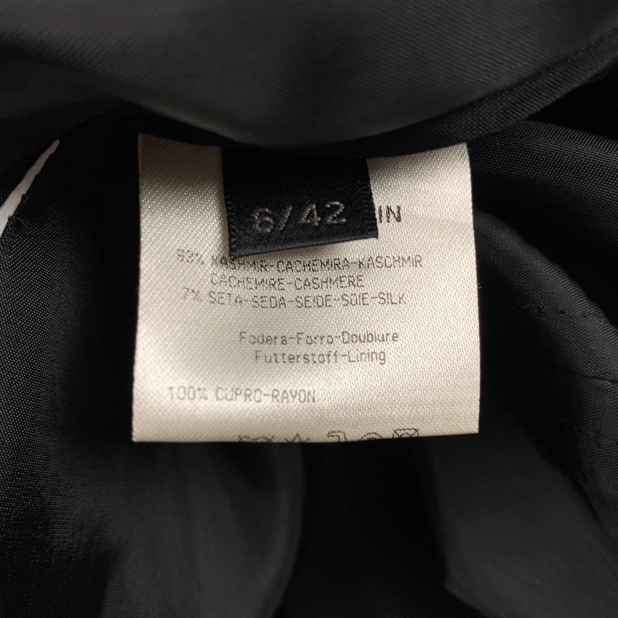CALVIN KLEIN COLLECTION Size 6 Black Cashmere / Silk Jacke Blazer 3