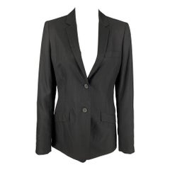 Calvin Klein Collection Taglia 6 Blazer Jacke nero in cashmere e seta