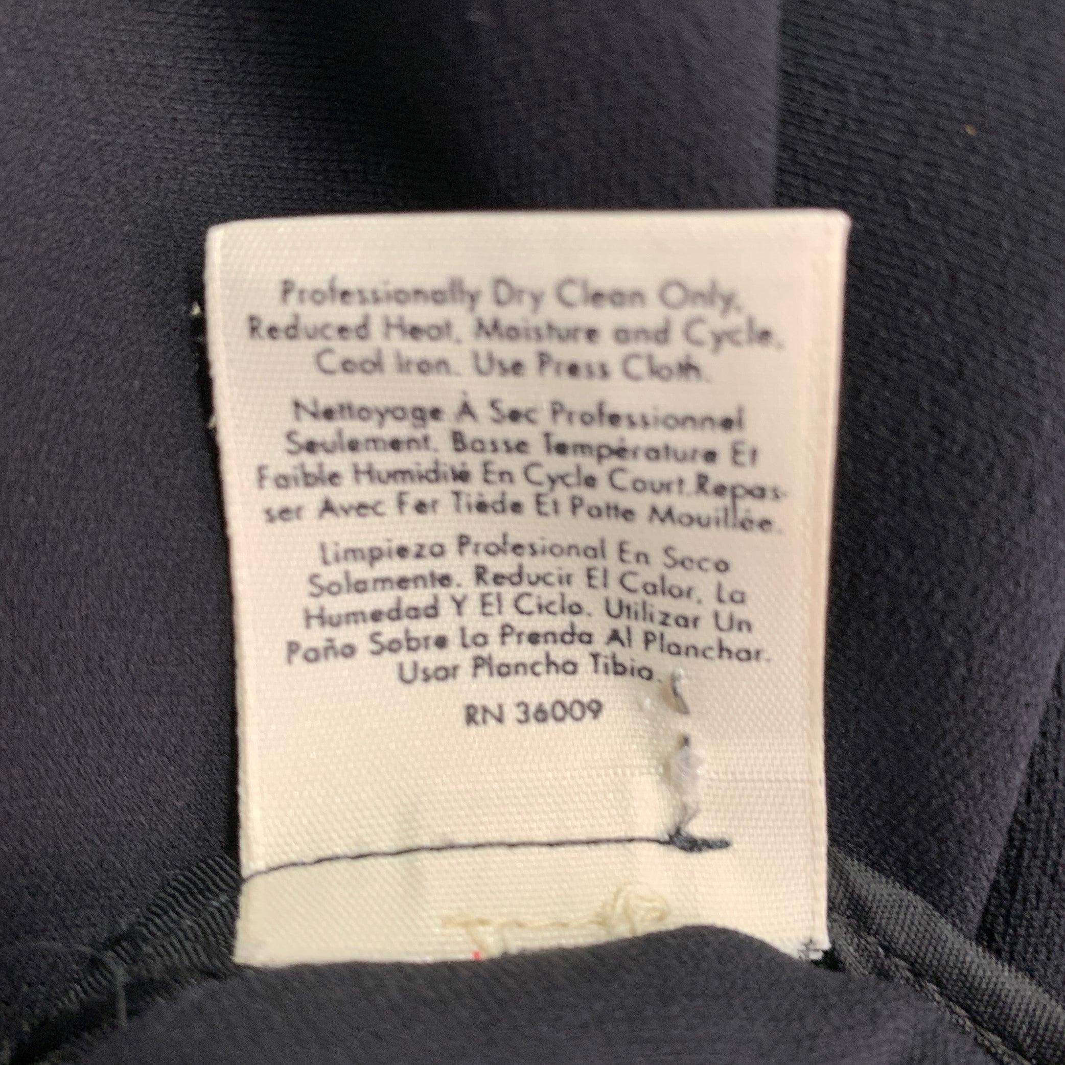 CALVIN KLEIN COLLECTION Talla 8 Pantalones de vestir de pierna ancha de mezcla de seda negra 1