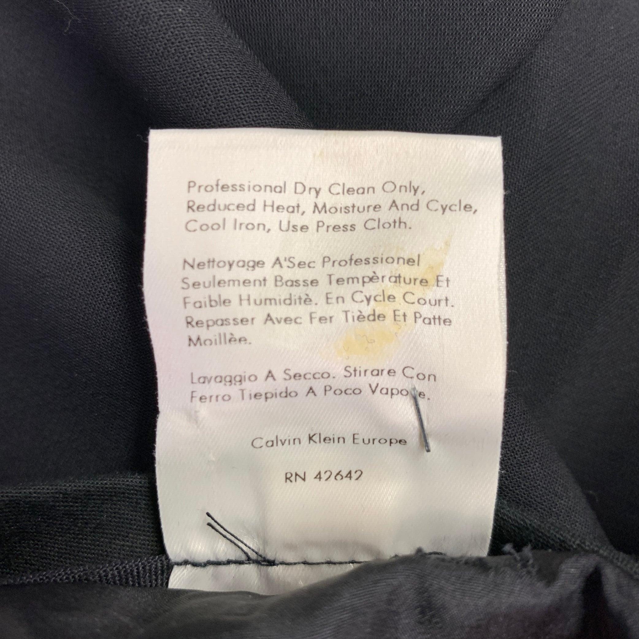 CALVIN KLEIN COLLECTION Size 8 Black Wool Wide Leg Dress Pants For Sale 3