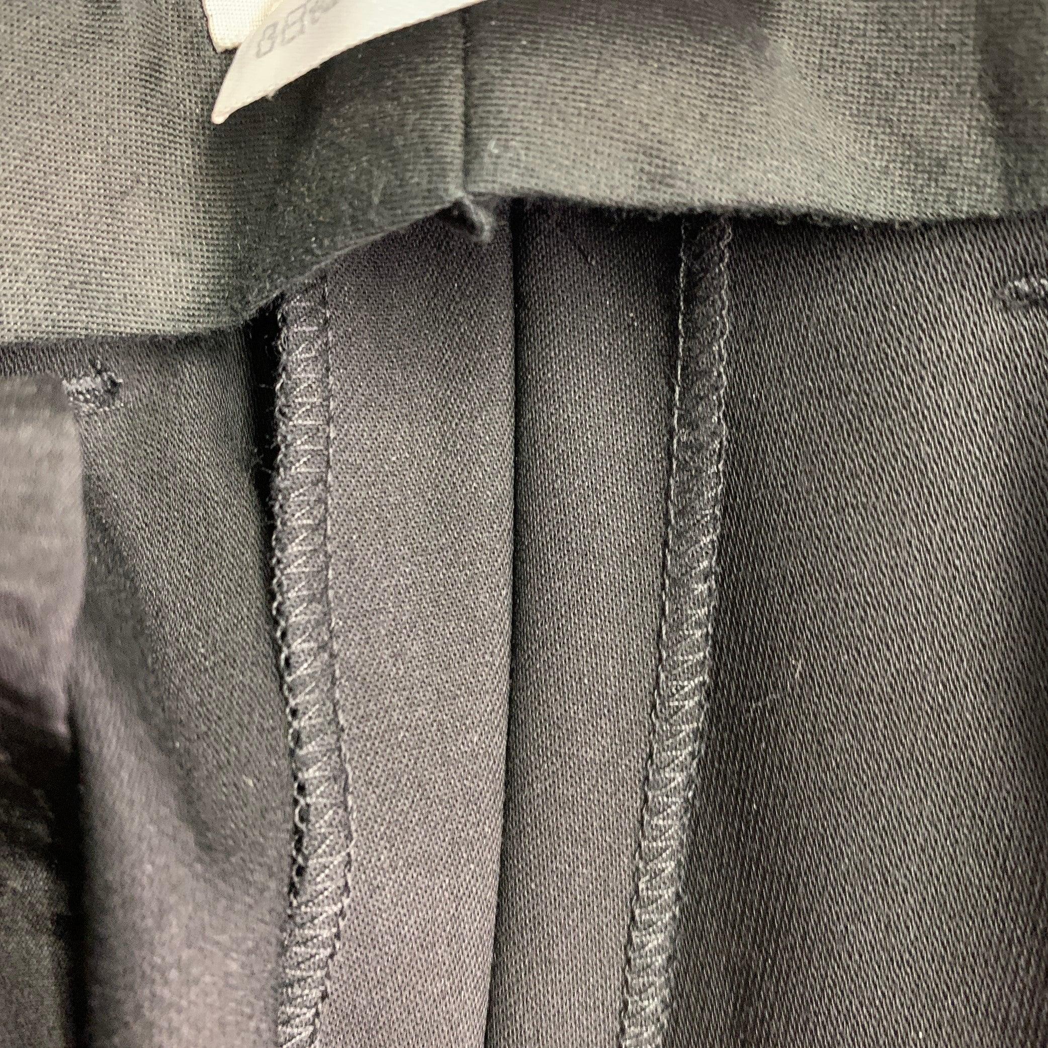 CALVIN KLEIN COLLECTION Size 8 Black Wool Wide Leg Dress Pants For Sale 4