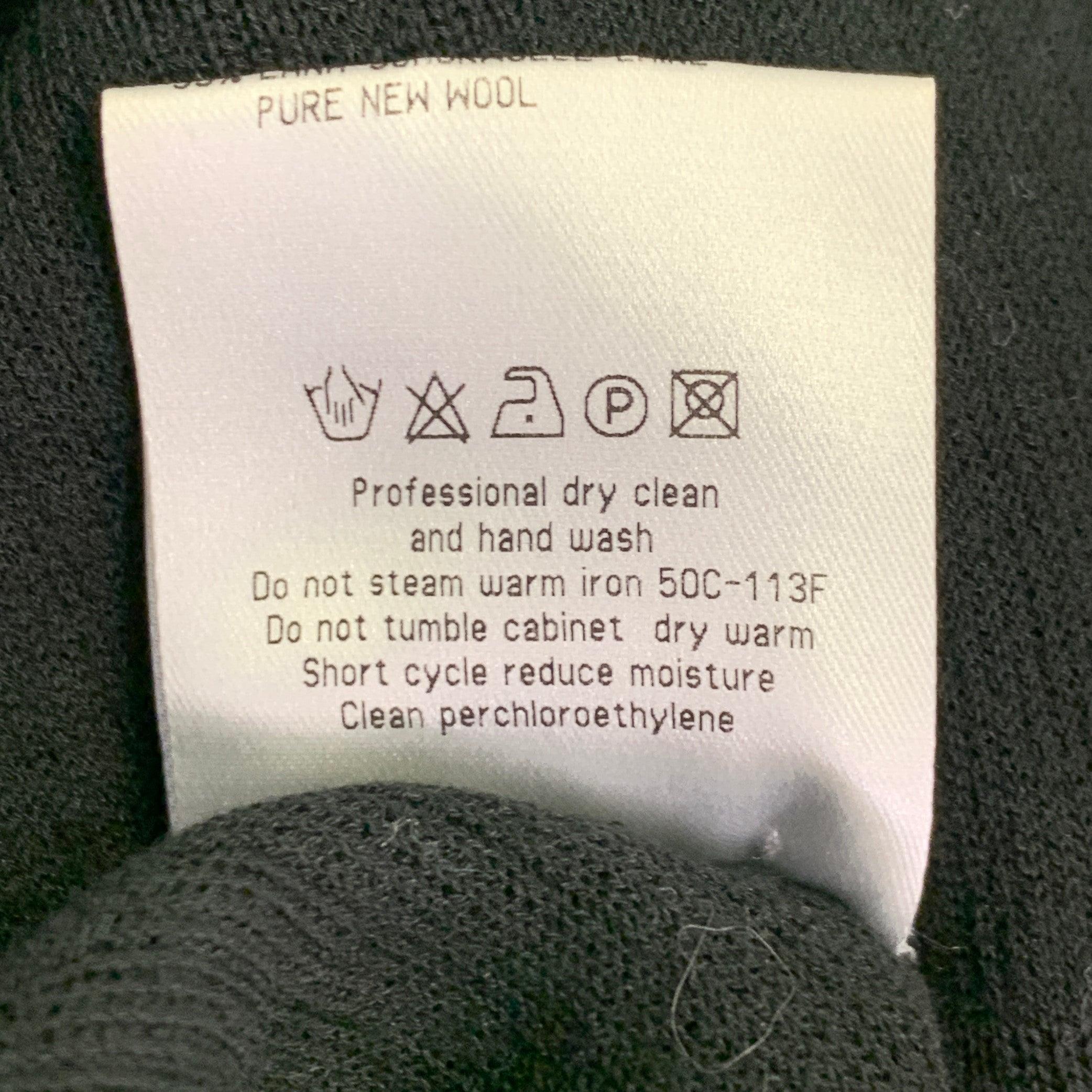CALVIN KLEIN COLLECTION Size S Black Knit Viscose Virgin Wool T-shirt For Sale 4