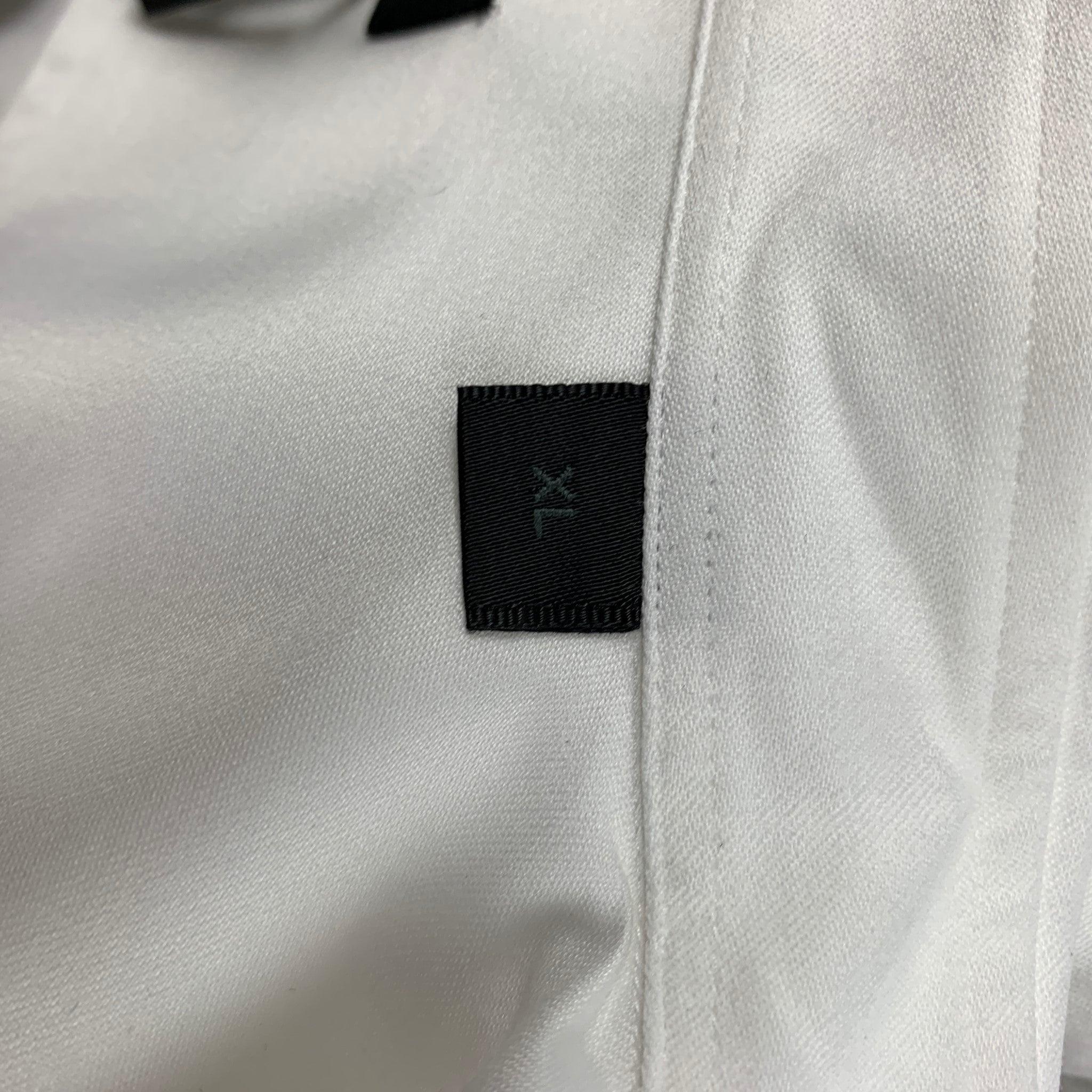 CALVIN KLEIN COLLECTION Size XL White Cotton Long Sleeve Shirt 2