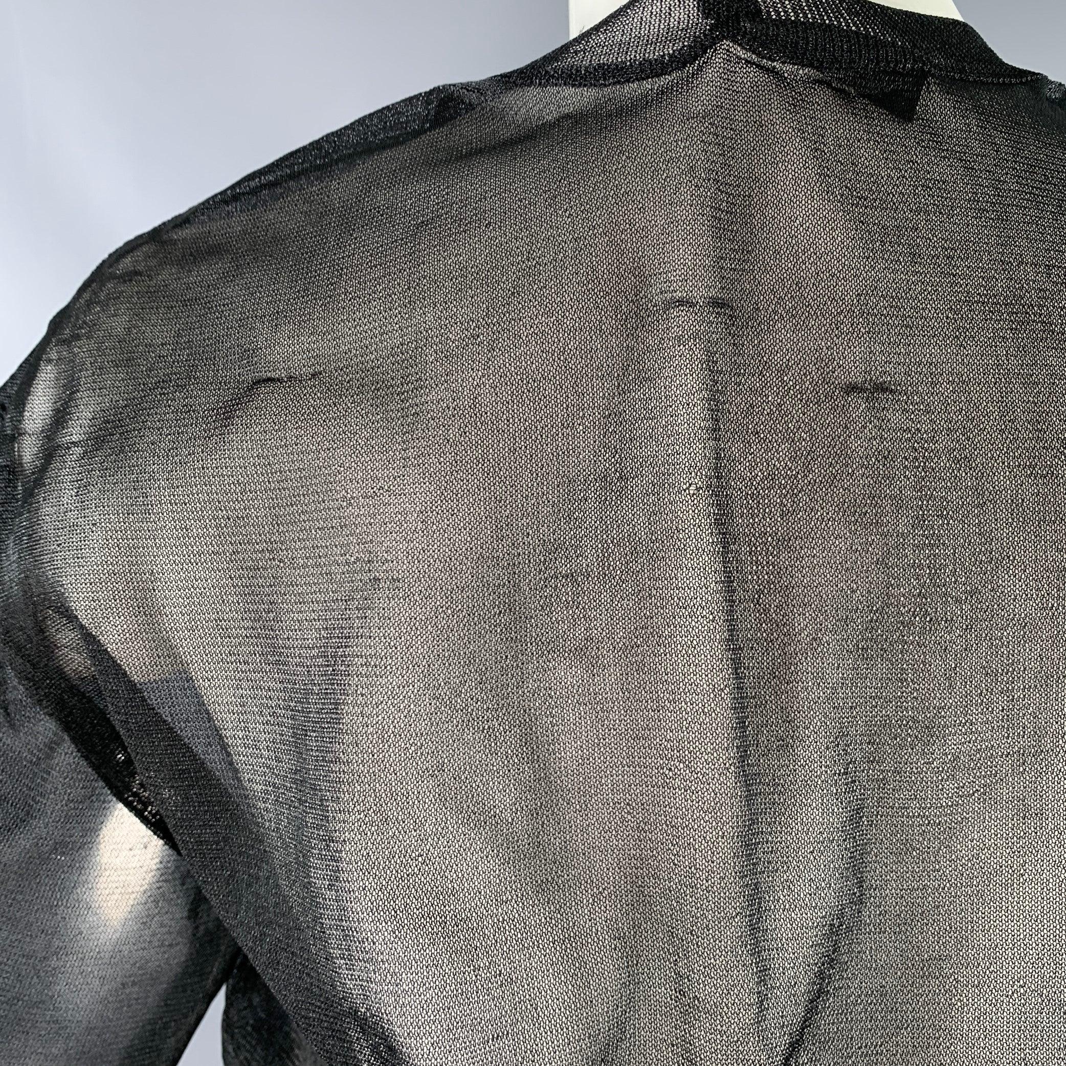 CALVIN KLEIN COLLECTION Size XS Wilson Black Mesh T-Shirt Dress For Sale 2