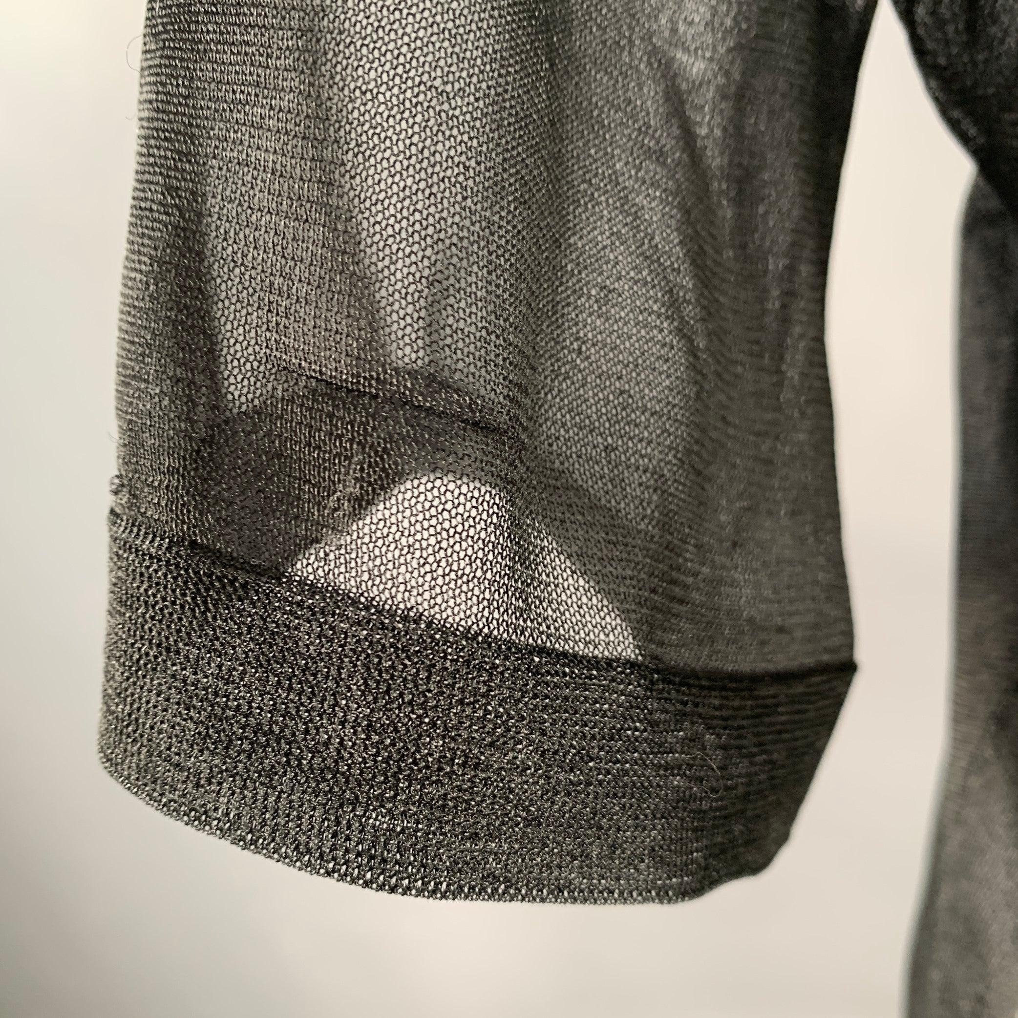CALVIN KLEIN COLLECTION Size XS Wilson Black Mesh T-Shirt Dress For Sale 6