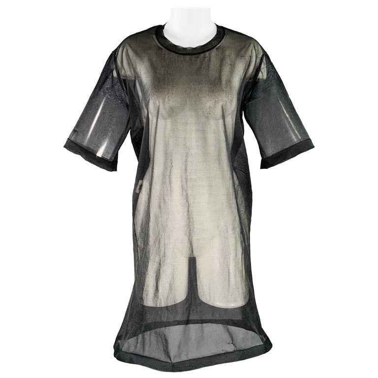 CALVIN KLEIN COLLECTION Size XS Wilson Black Mesh T-Shirt Dress CALVIN KLEIN COLLECTION Size XS Wilson Black Mesh T-Shirt Dress