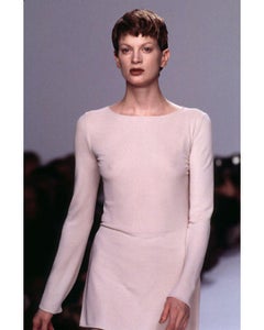 Calvin Klein Collection Spring 1996 Runway Sheer White Tunic Dress