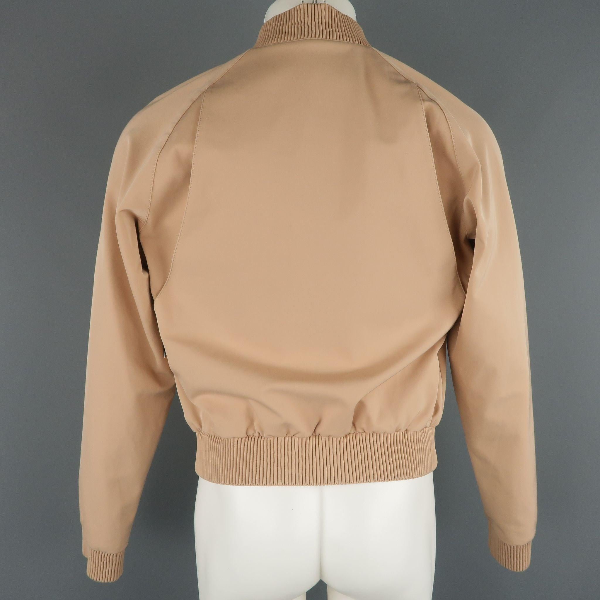 CALVIN KLEIN COLLECTION Spring 2015 Runway 38 Blush Nude Tan Bomber Jacket For Sale 3