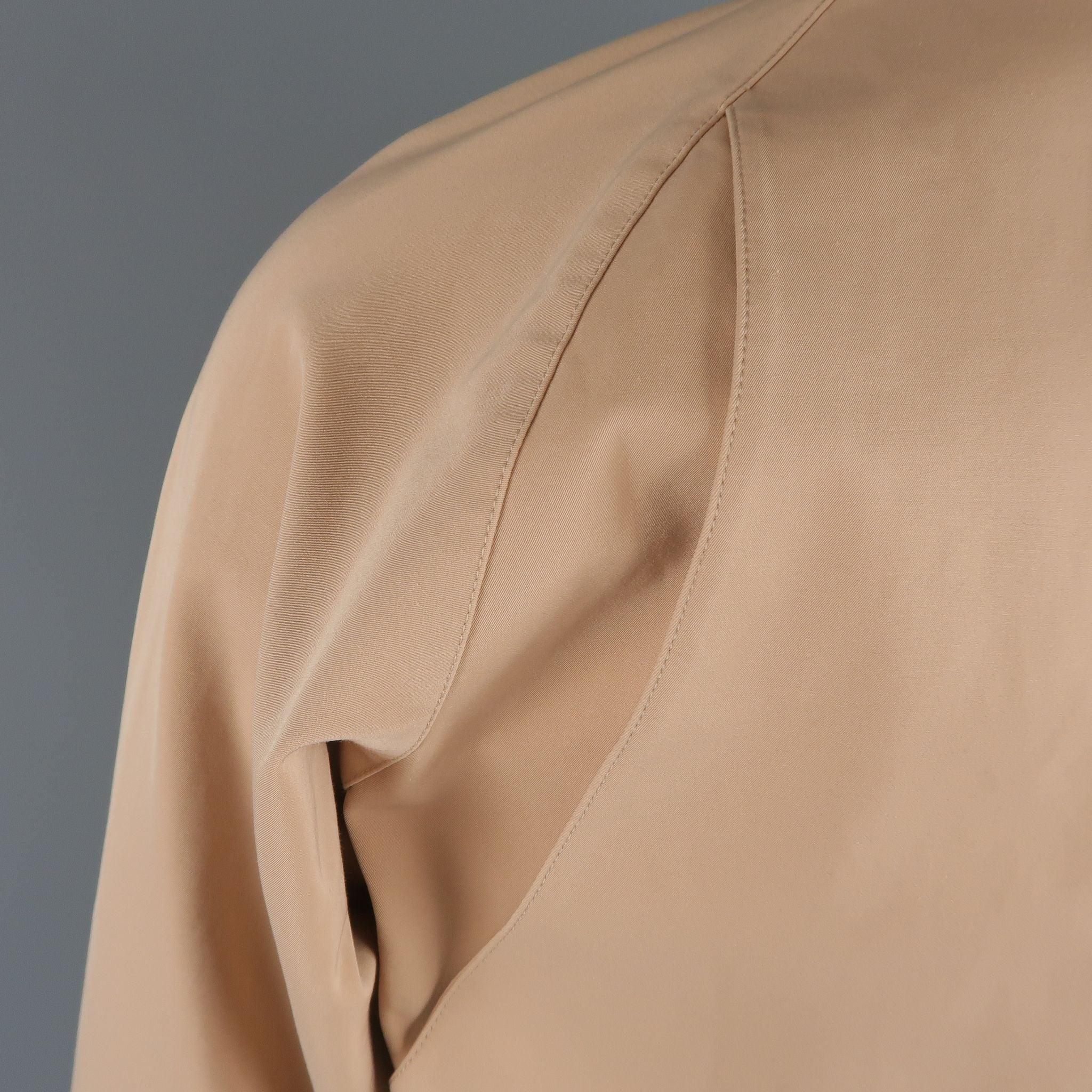 CALVIN KLEIN COLLECTION Spring 2015 Runway 38 Blush Nude Tan Bomber Jacket For Sale 5
