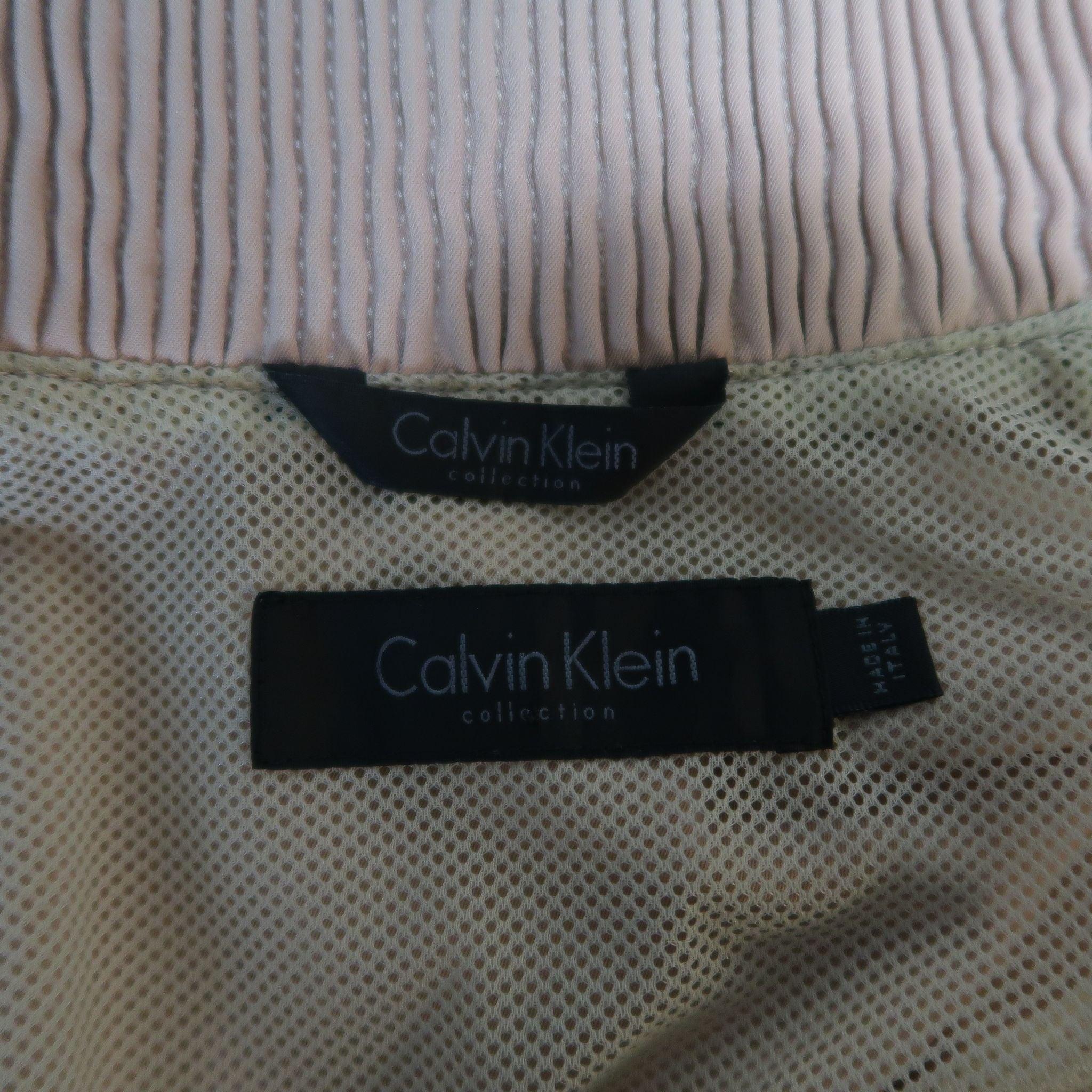 CALVIN KLEIN COLLECTION Spring 2015 Runway 38 Blush Nude Tan Bomber Jacket For Sale 6