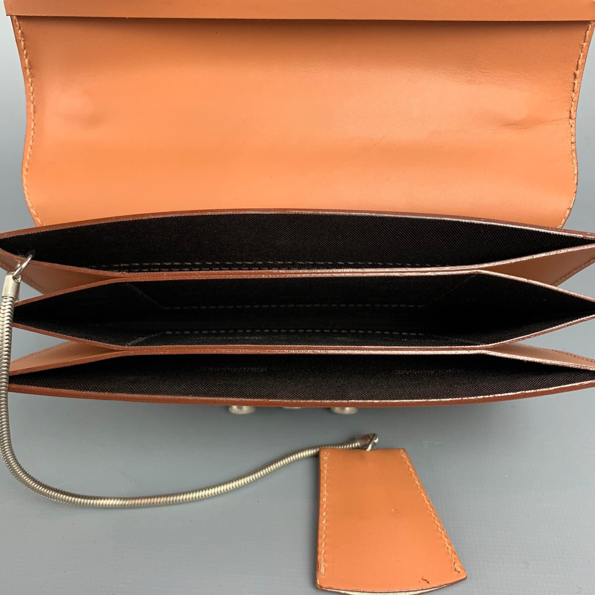 CALVIN KLEIN COLLECTION Tan Leather Rectangle Mini Bag 2