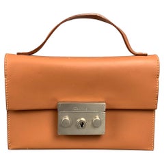 CALVIN KLEIN COLLECTION Tan Leather Rectangle Mini Bag