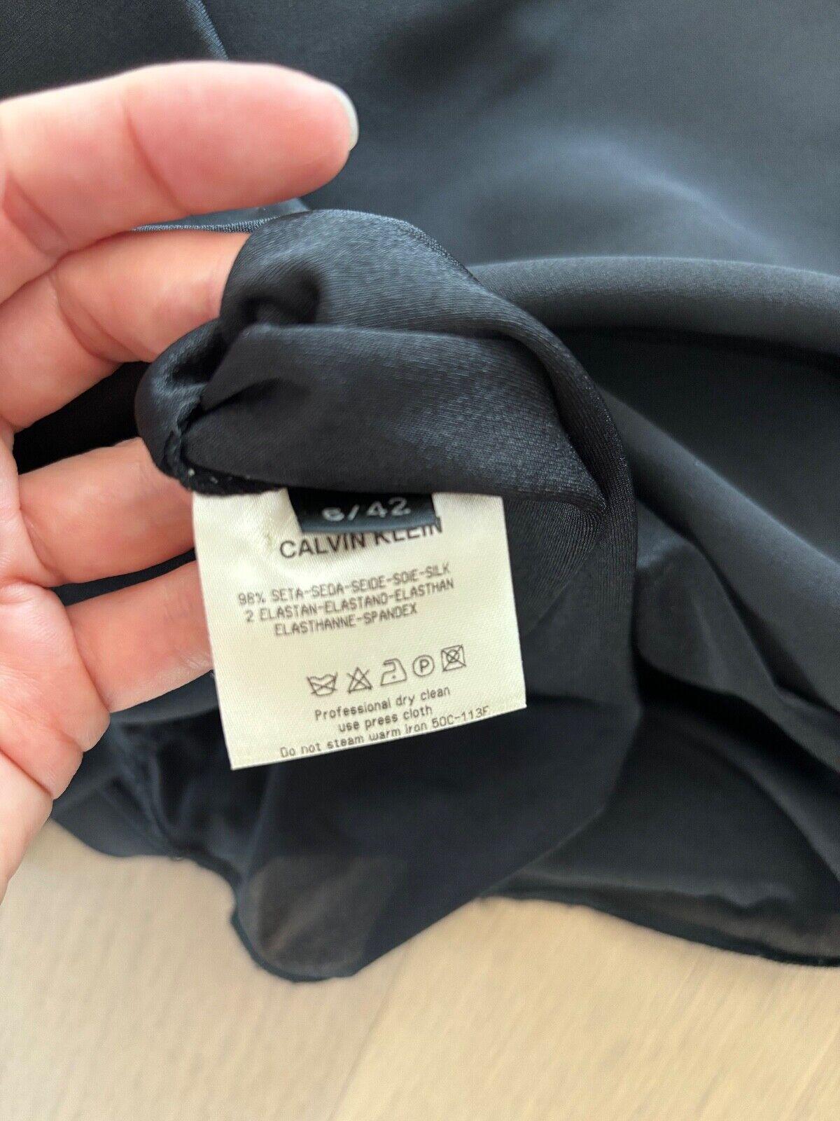 Donna Calvin Klein Collection Abito da sera monospalla nero vintage Maxi Dress in vendita