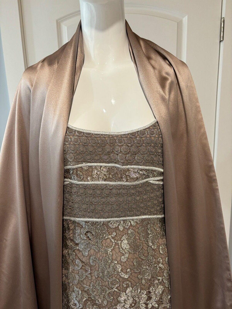 CALVIN KLEIN COLLECTION Vintage Lace Dress with Silk Oversized Shawl Wrap Scarf at 1stDibs CALVIN KLEIN COLLECTION Vintage Lace Dress with Silk Oversized Shawl Wrap Scarf at 1stDibs