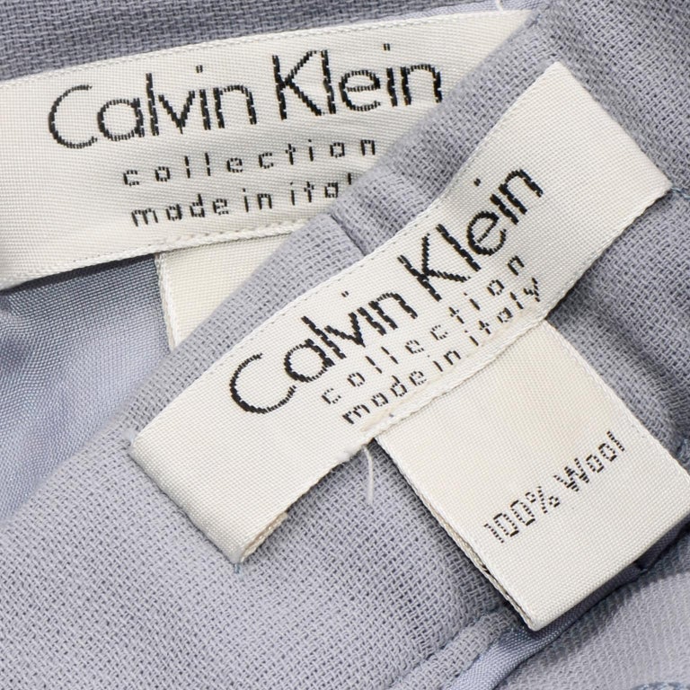Calvin Klein Collection Vintage Periwinkle Blue Suit Jacket and High Rise  Pants For Sale at 1stDibs | periwinkle suit, calvin klein light blue suit,  periwinkle suits
