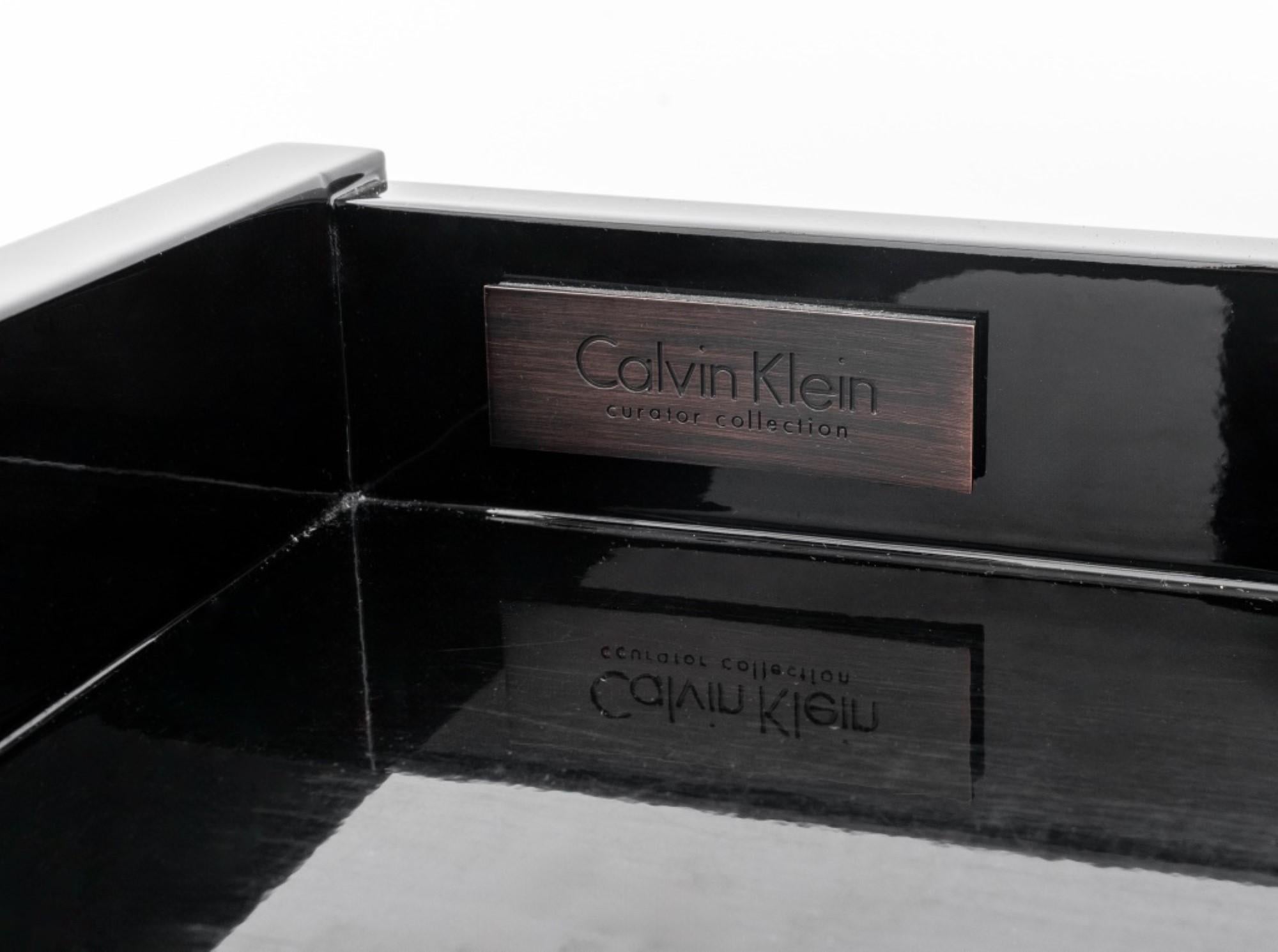 20th Century Calvin Klein Curator Collection Lacquer Side Table For Sale