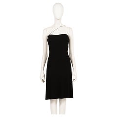Vintage Calvin Klein F/W 1997 black minimal spaghetti straps tube dress