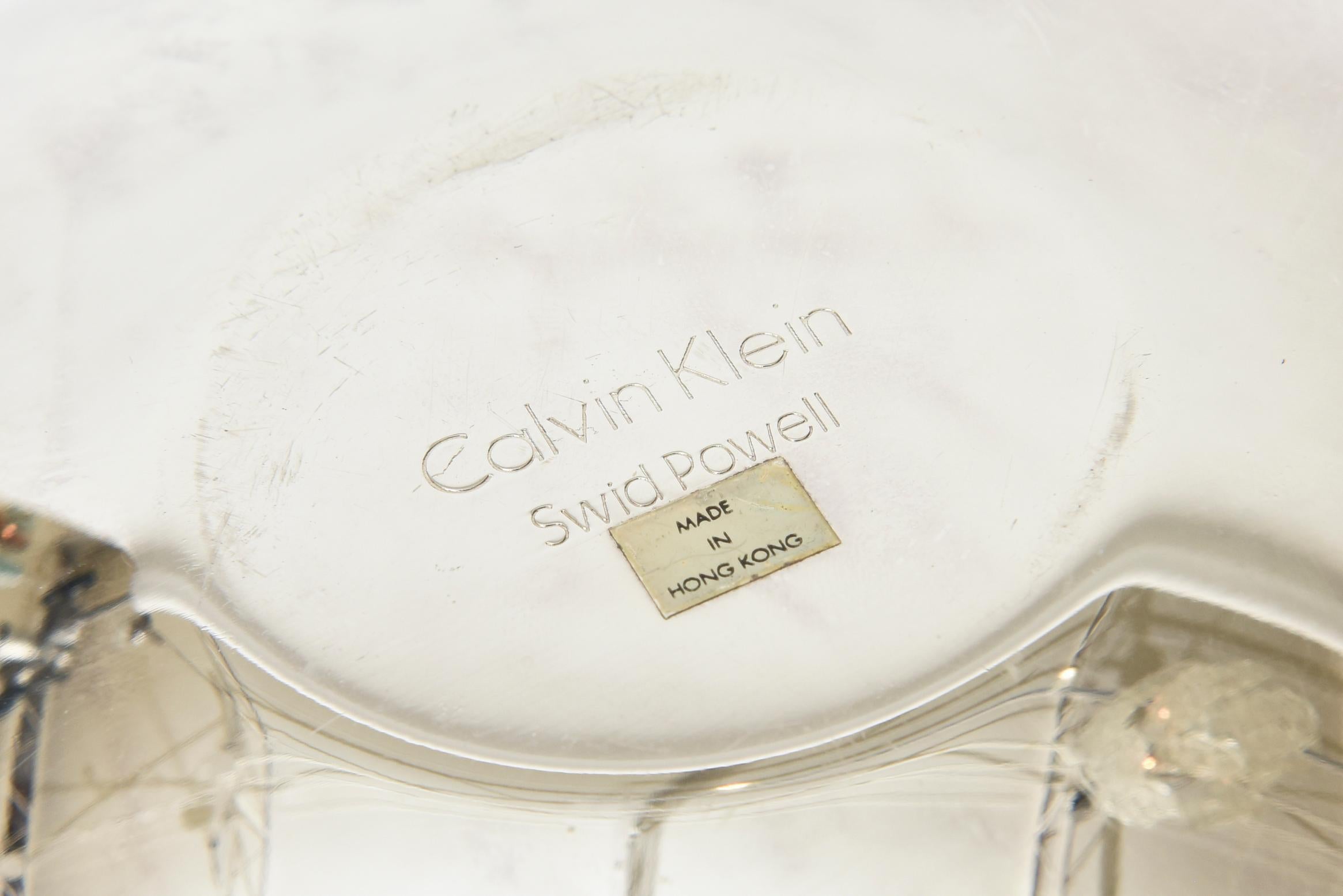 Calvin Klein for Swid Powell Silver Plate Caviar Bowl Barware 2
