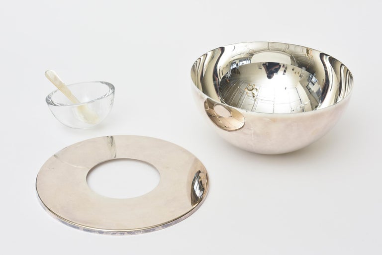 Calvin Klein for Swid Powell Silver Plate Caviar Bowl Barware at 1stDibs