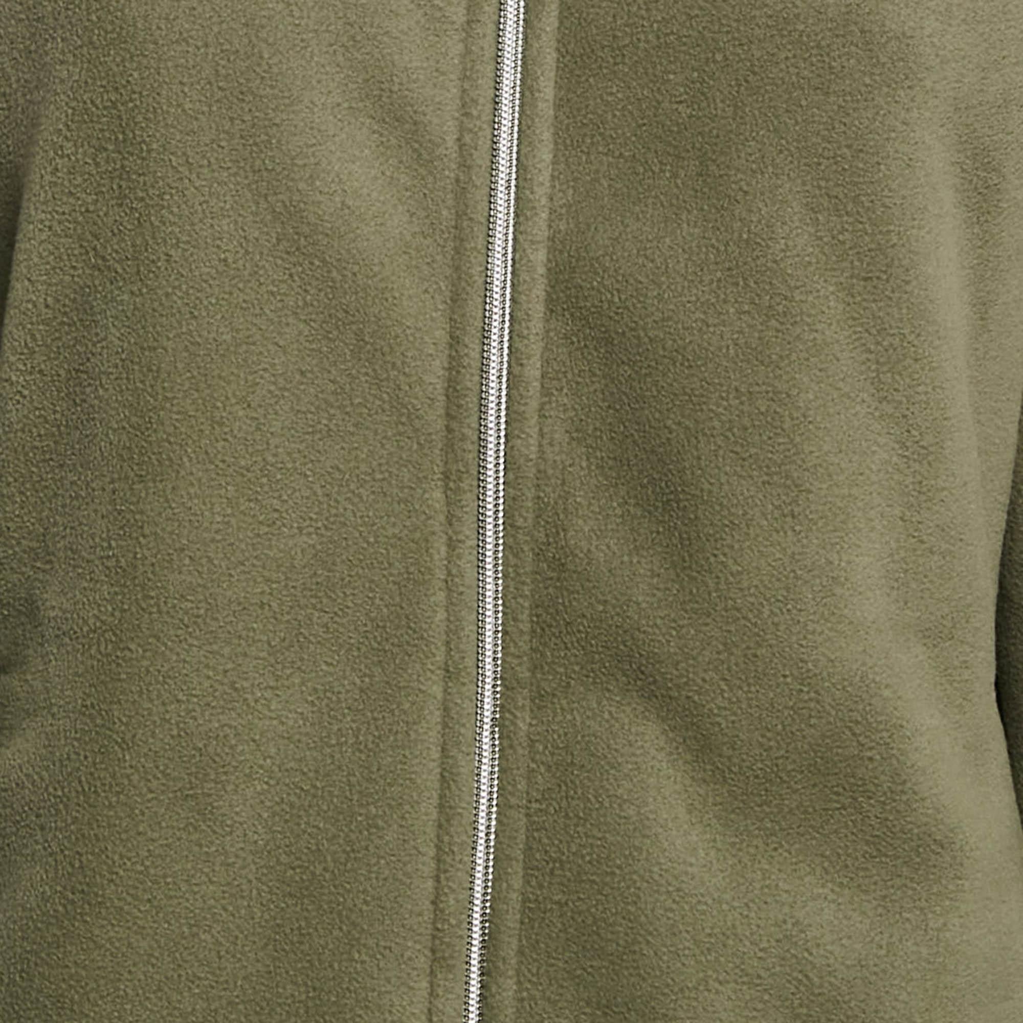 Marron Calvin Klein Green Synthetic Fleece Performance Jacket XL en vente