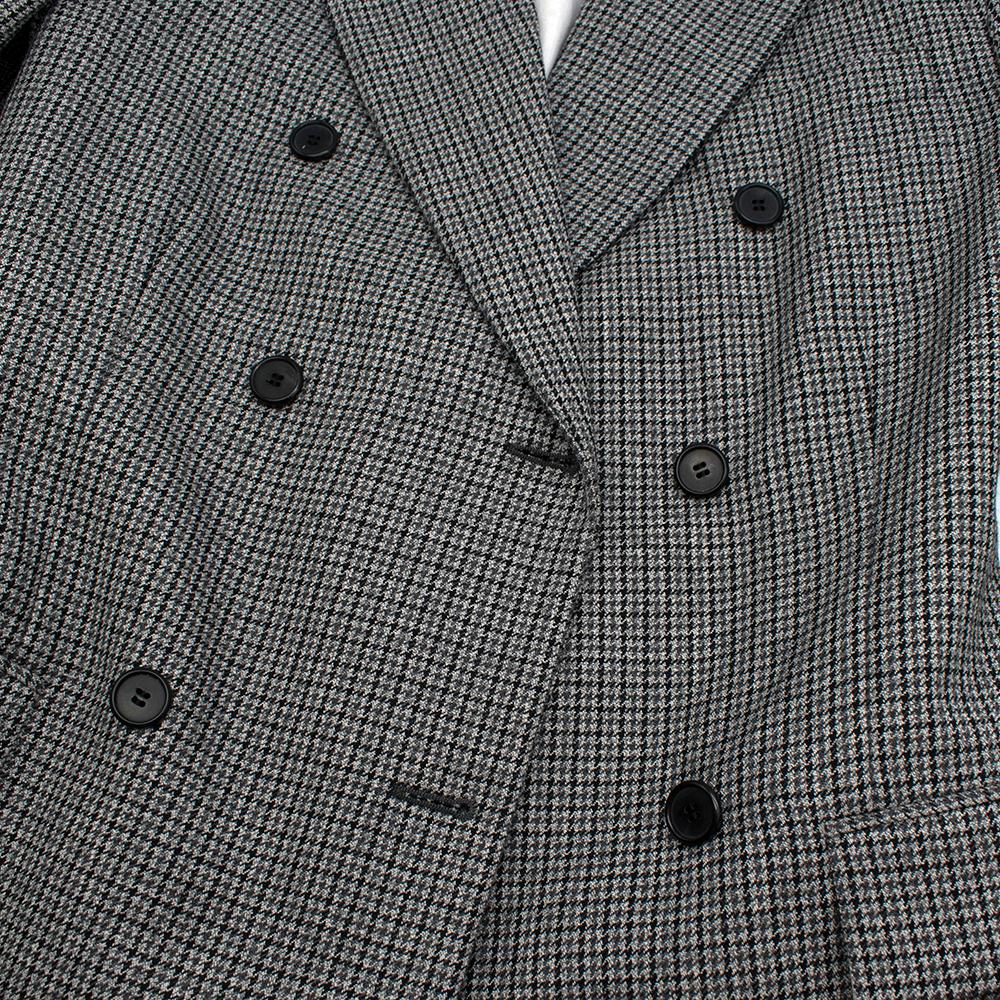 Gray Calvin Klein Grey Checked Wool Blazer - Size US 0-2 For Sale