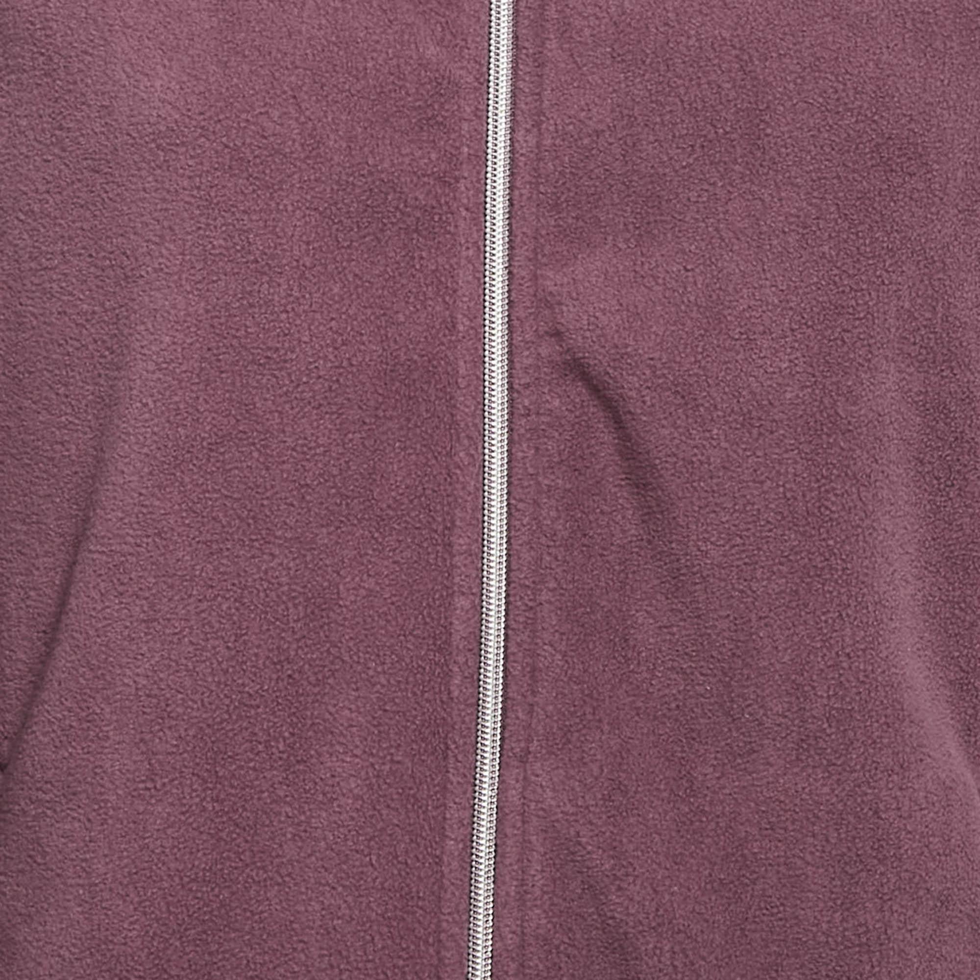 Calvin Klein Chaqueta de rendimiento de forro polar sintético morado claro XL Gris en venta