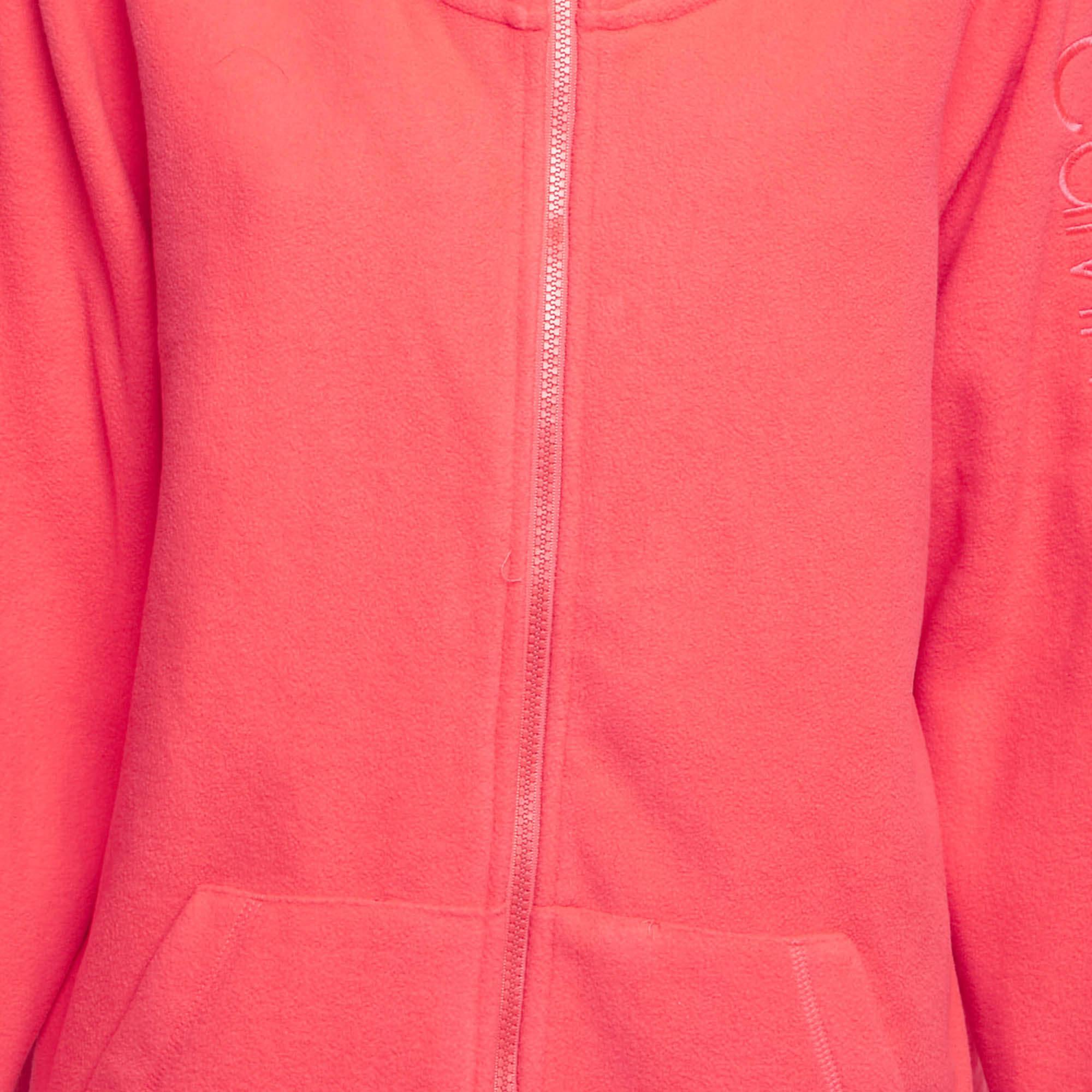 Rosa Calvin Klein Giacca Performance in pile sintetico rosa neon XXL in vendita