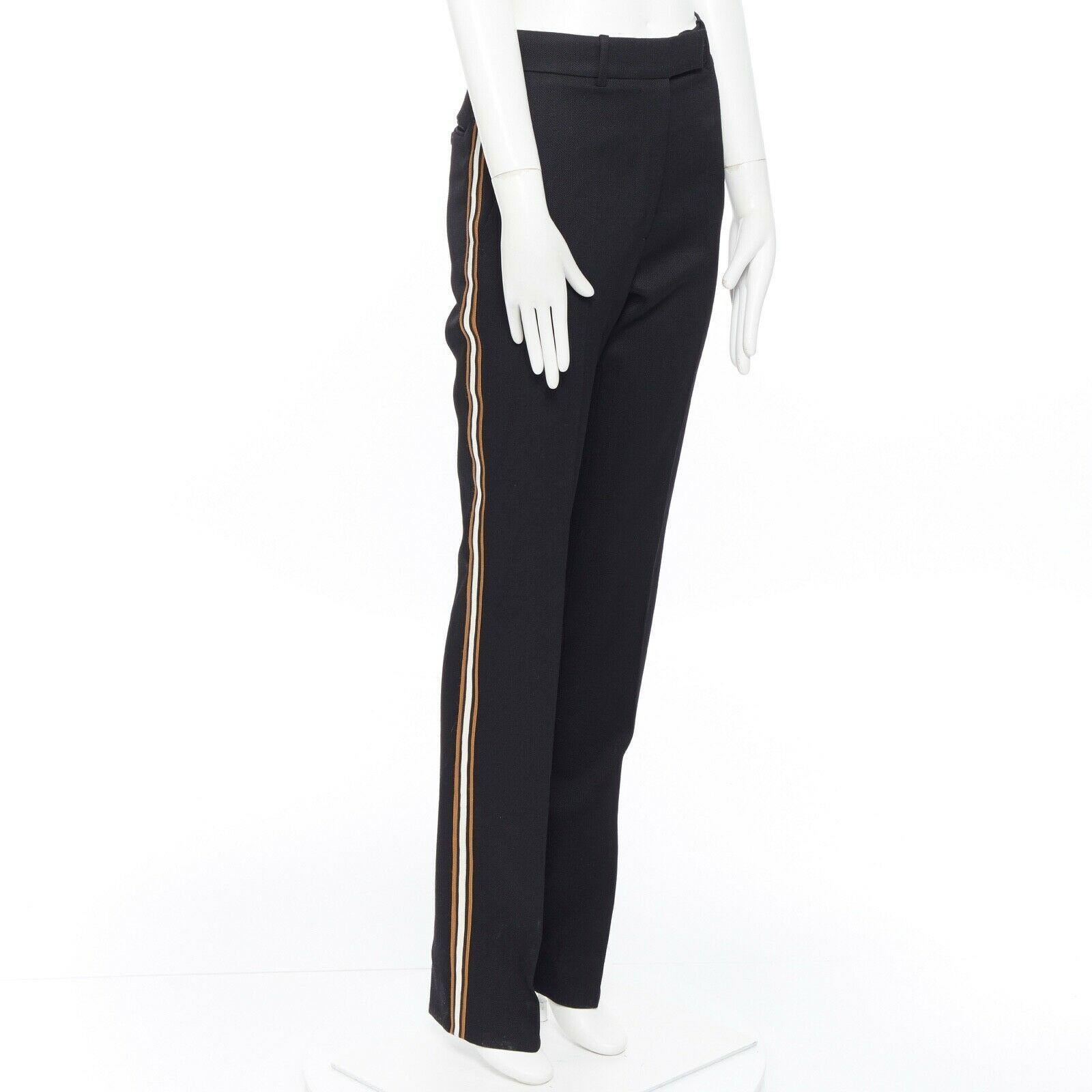 CALVIN KLEIN RAF SIMONS AW18 black white gold trim straight leg trousers US0 XXS For Sale at 1stDibs CALVIN KLEIN RAF SIMONS AW18 black white gold trim straight leg trousers US0 XXS For Sale at 1stDibs