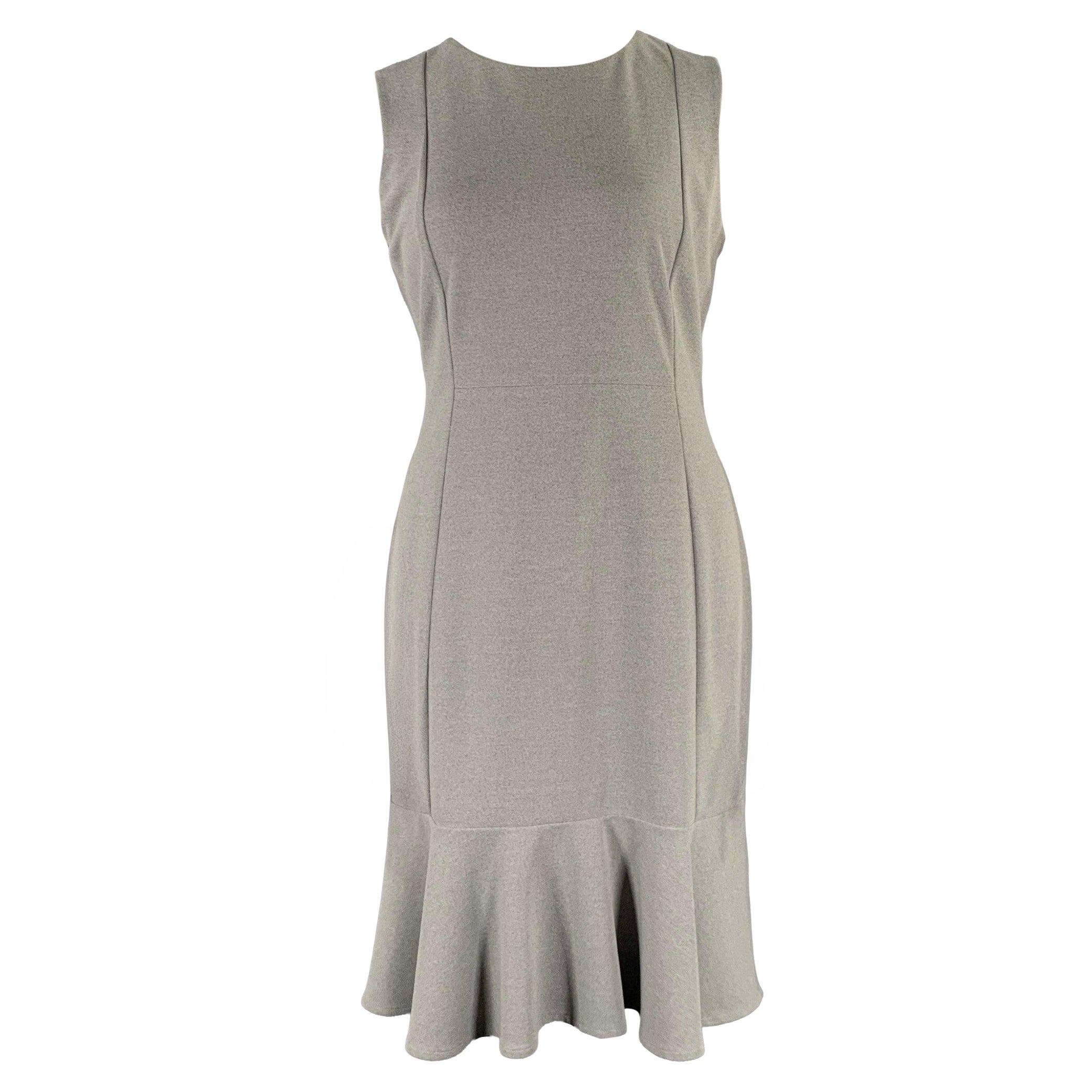 CALVIN KLEIN Size 12 Gray Polyester Blend Heather Sleeveless Dress