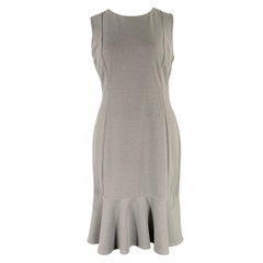 CALVIN KLEIN Size 12 Gray Polyester Blend Heather Sleeveless Dress