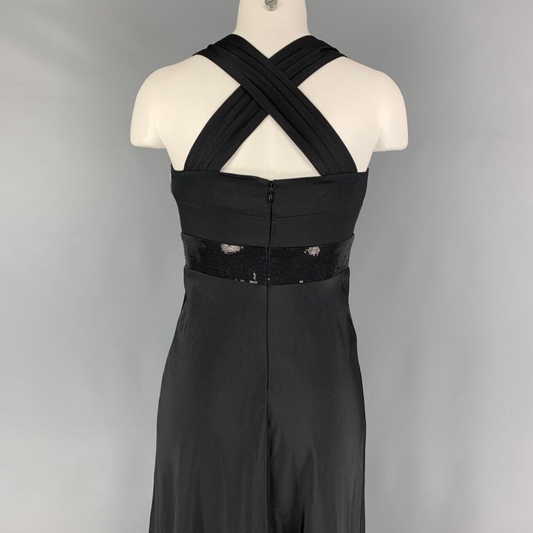 CALVIN KLEIN Robe de soirée longue en polyester noir Taille 2 En vente sur  1stDibs | calvin klein robe de soiree