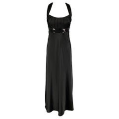 CALVIN KLEIN Size 2 Black Polyester Long Evening Gown